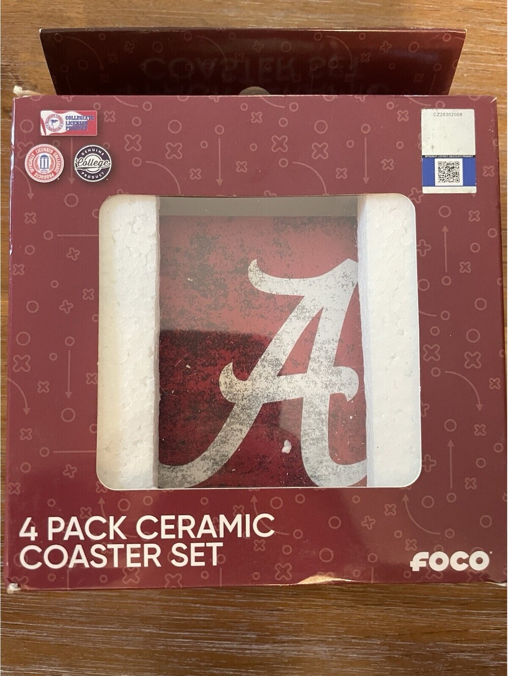 Alabama Crimson Tide NCAA Coaster Foco Ceramic Coaster Set Of 4